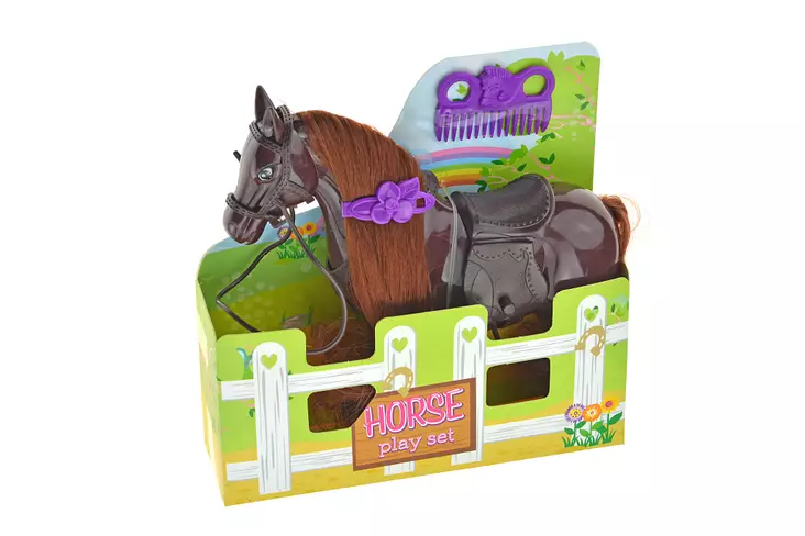 Hevonen + kampa -lelu - Leikkihahmot ja -setit - 8720573116336 - 1