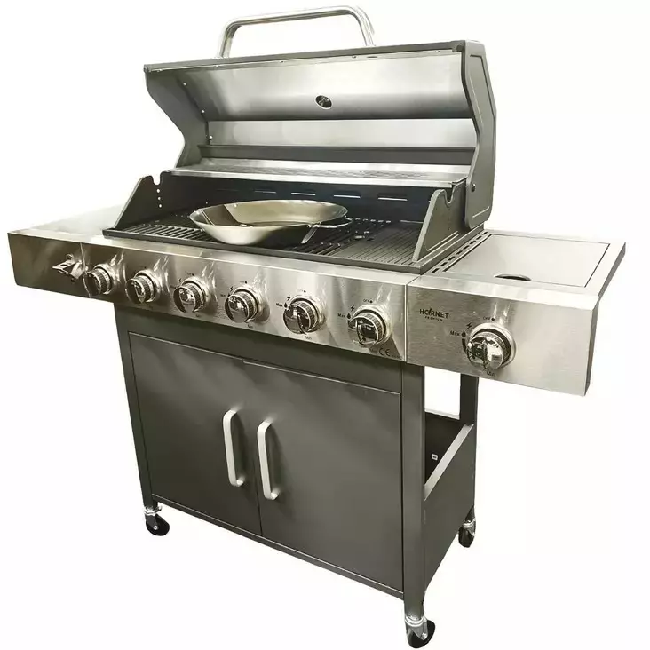 Hornet Kaasugrilli 6+1 harmaa - Kaasugrillit - 6438168119526 - 1