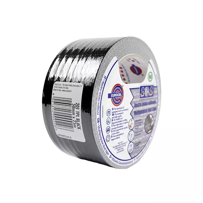 Ilmastointiteippi musta 50mm/25m - Teipit - 8001814000226 - 1