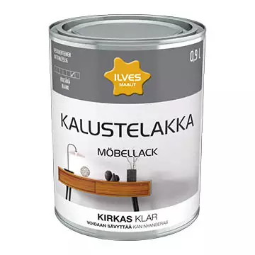 Ilves Kalustelakka Kirkas Kiiltävä 0,9L - Lakat - 6430026950746 - 1
