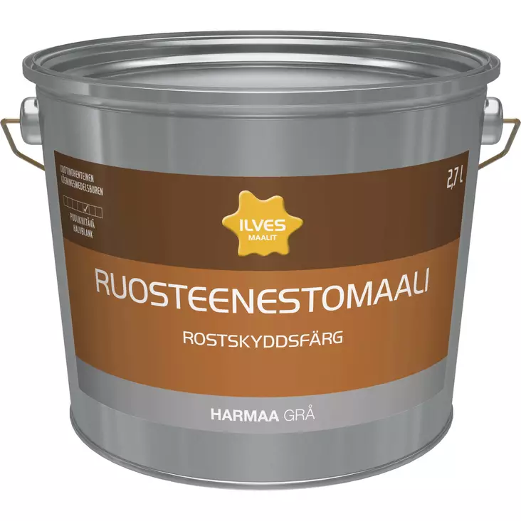 Ilves Ruosteenestomaali Harmaa 2,7L - Metallimaalit - 6430026950586 - 1
