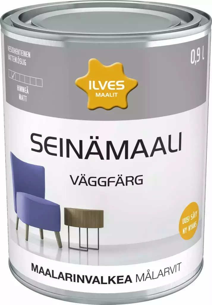 Ilves Seinämaali Maalarinvalkea 0,9L - Seinämaalit - 6430026950036 - 1