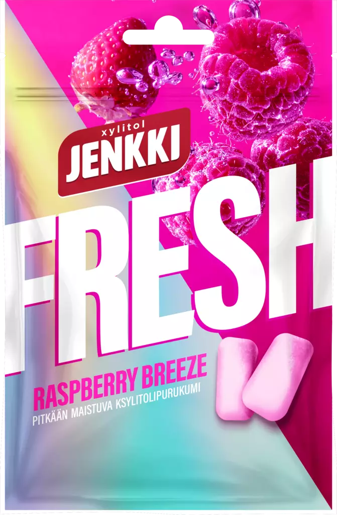 Jenkki Fresh Raspberry Breeze 35g - Purukumit - 6420256912706 - 1
