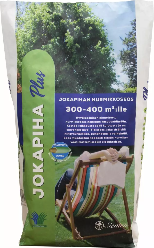 Jokapiha PLUS nurmiseos 10kg - Siemenet ja sipulit - 6415152803456 - 1