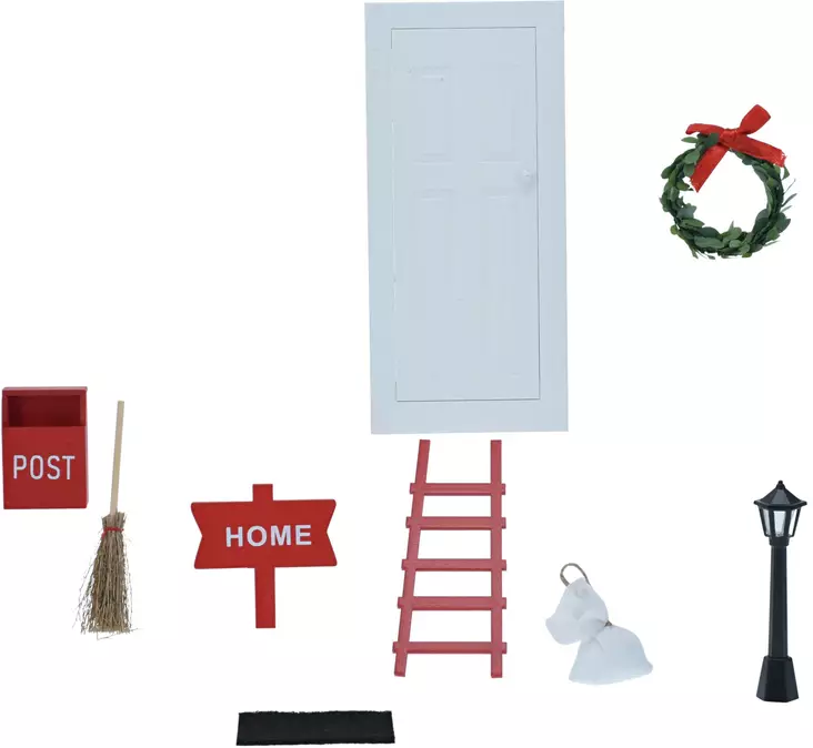 Joulunäkymäsetti 9kpl/pkt puinen - Jouluaskartelu - 8721037194716 - 1