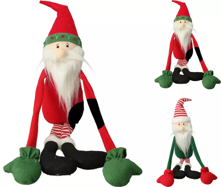 Joulupukki roikkuvilla käsillä 74cm - Joulukoristeet - 8721037716406 - 1