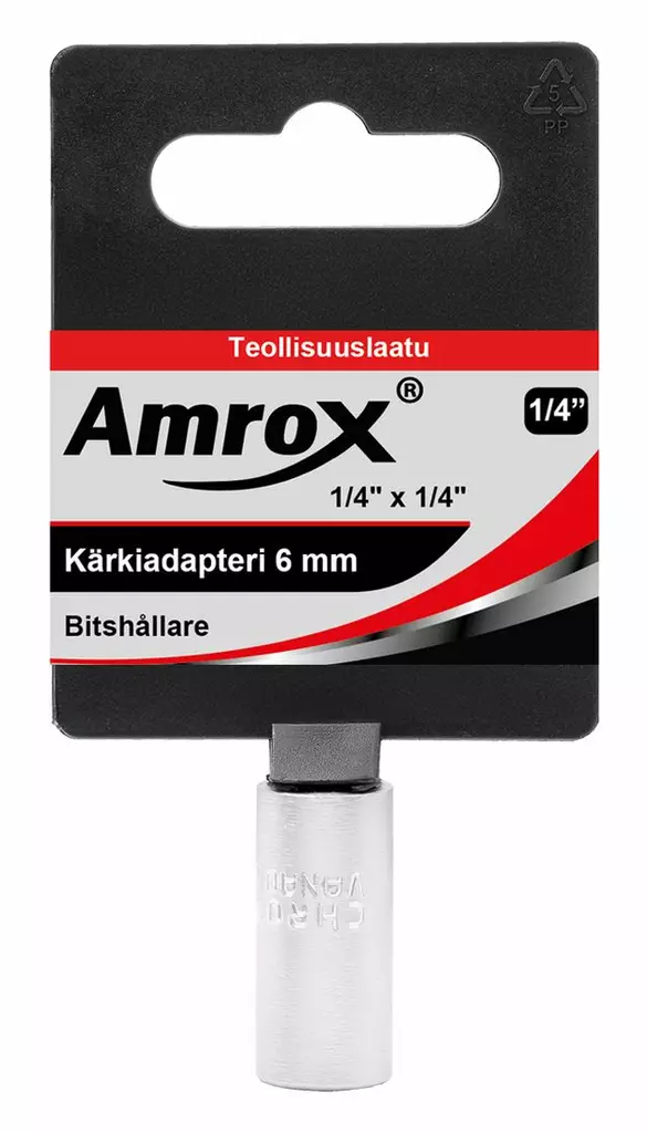 Kärkiadapteri 1/4" x 1/4" 6mm - 1/4 Hylsyt - 6420286903026 - 1