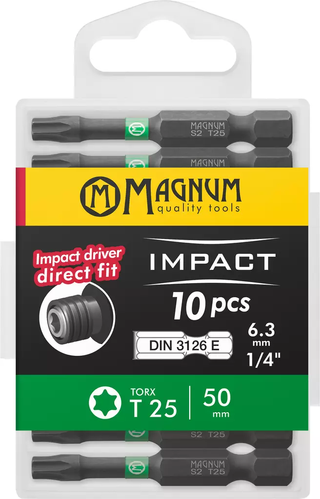 Kärki Impact 10kpl T25 50mm - Ruuvauskärjet - 6418868198656 - 1