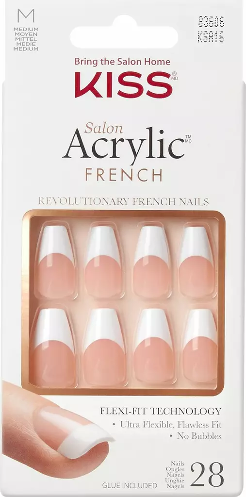 Kiss Salon Acrylic Coffin French kynnet - Tekokynnet - 731509836066 - 1