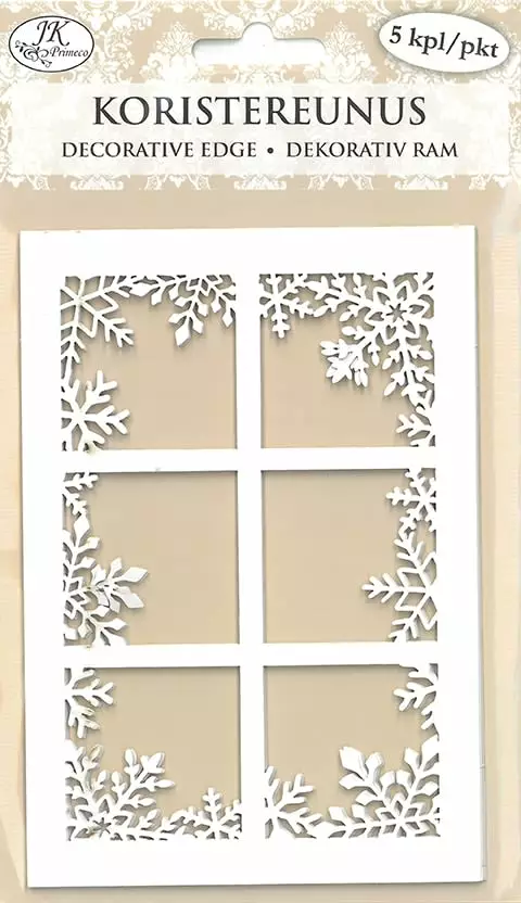 Koristereunus ikkuna ja lumihiutaleet - Askartelukoristeet - 6417715069866 - 1