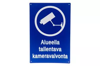 Kyltti kameravalvonta 20x30cm pvc - Kyltit, opasteet ja numerot - 6438168096056 - 1