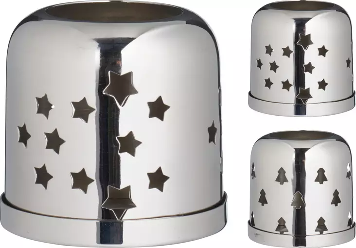 Kynttilä teline 8cm hopeinen - Maljakot ja kynttilänjalat - 8721037599016 - 1