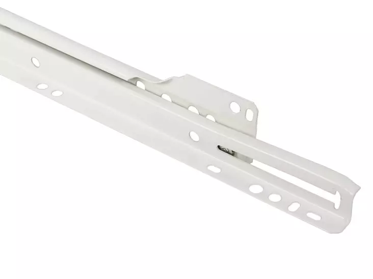 Laatikonohjain teräs/valkoinen 350mm - Kalustehelat - 6414671054516 - 1