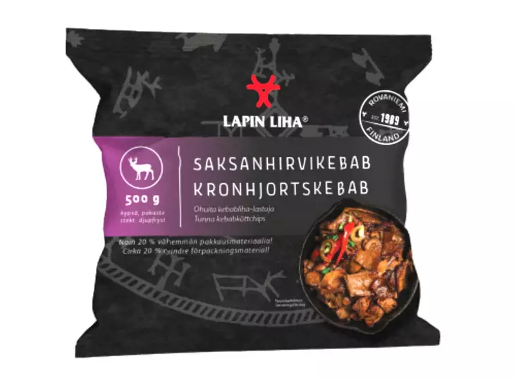 LAPIN LIHA SAKSANHIRVIKEBAB 500G - Kissat - 7319993297506 - 1