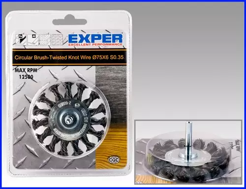 Lautasharja 75x6mm kara - Nailon-ja teräsharjat - 6438081002066 - 1