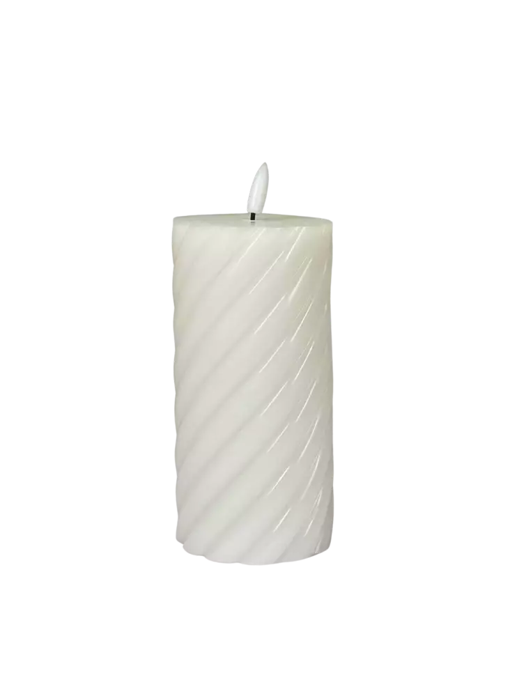 Led 3D twister kynttilä 15cm - Led-kynttilät - 6438159990226 - 1