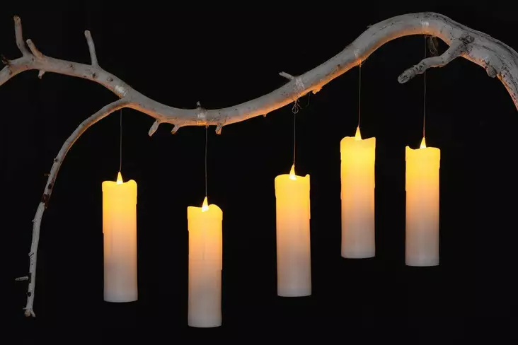 Leijuvat taikakynttilät ulkokäyttöön 5 kpl kauko-ohjattava - Jouluvalot - 6410416380896 - 1