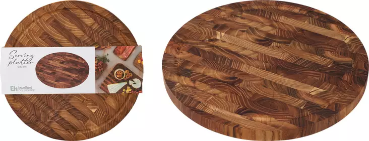 Leikkuulauta Teak pyöreä - Leikkuulaudat - 8721037510486 - 1