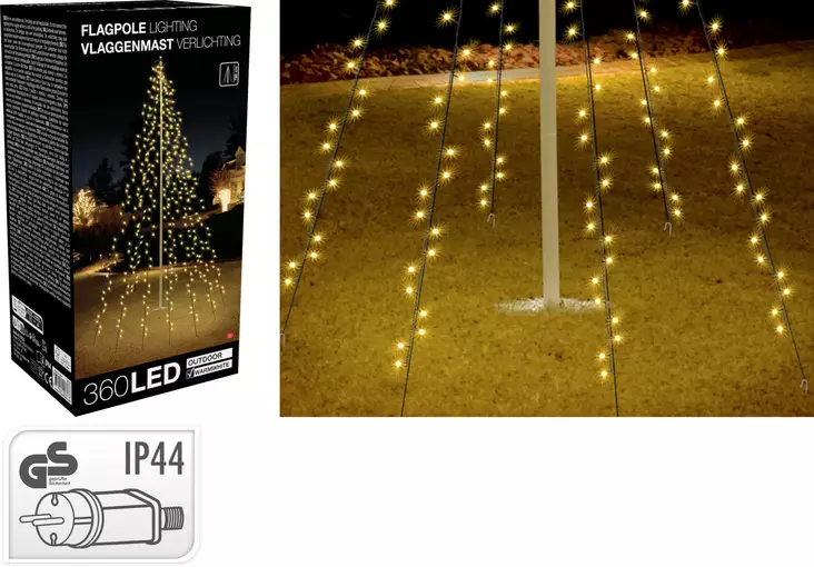 Lipputankovalo 360 ledlämmin valk - Jouluvalot - 8719202006476 - 1