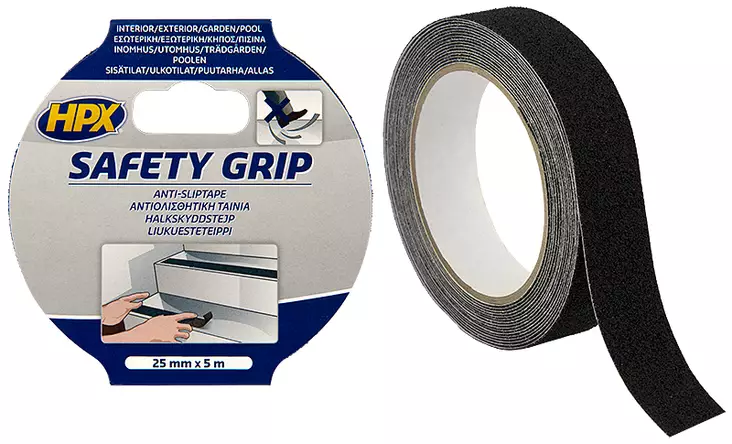 Liukuesteteippi 25mm x 5m musta - Teipit - 5425014224986 - 1