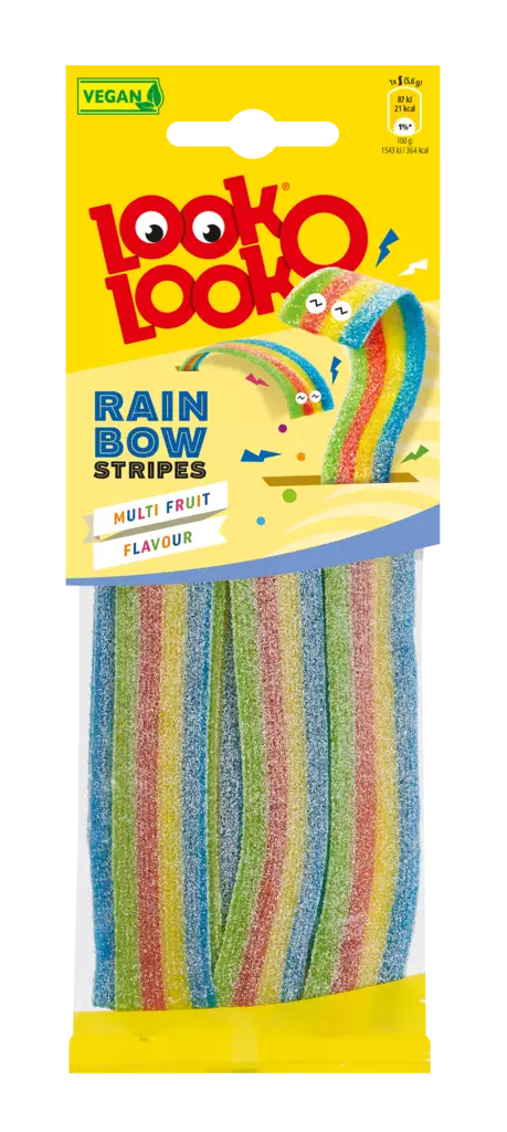 Look-O-Look Sour Stripes Rainbow - Karkit - 8713600010196 - 1