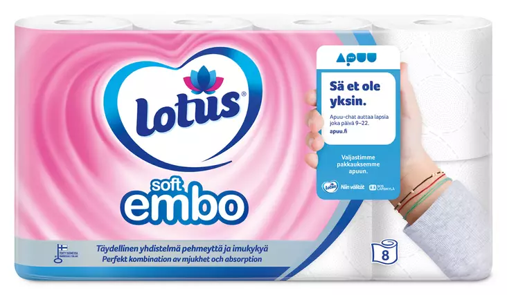 Lotus Soft Embo 8rll wc-paperi - WC-paperit - 6413200330206 - 1