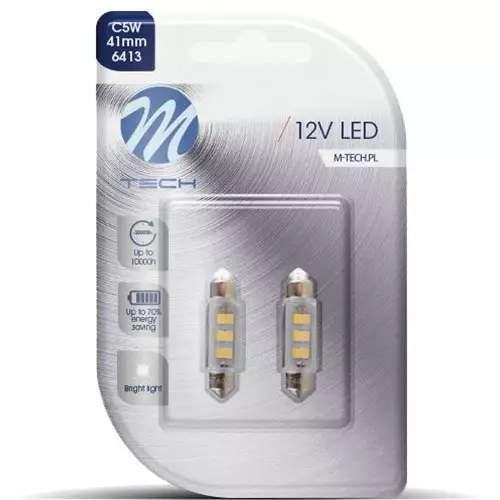 M-Tech LED Basic C5W-C10W valkoinen 6000K SV8.5-8 2kpl - Led ajovalot ja polttimot - 5901508527226 - 1