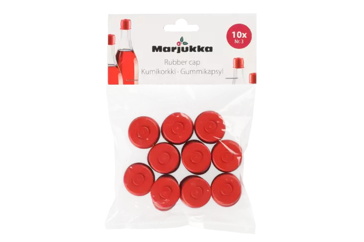 Marjukka Kumitulppa Nro3 10kpl - Lasipullot ja -purkit - 6410410198176 - 2
