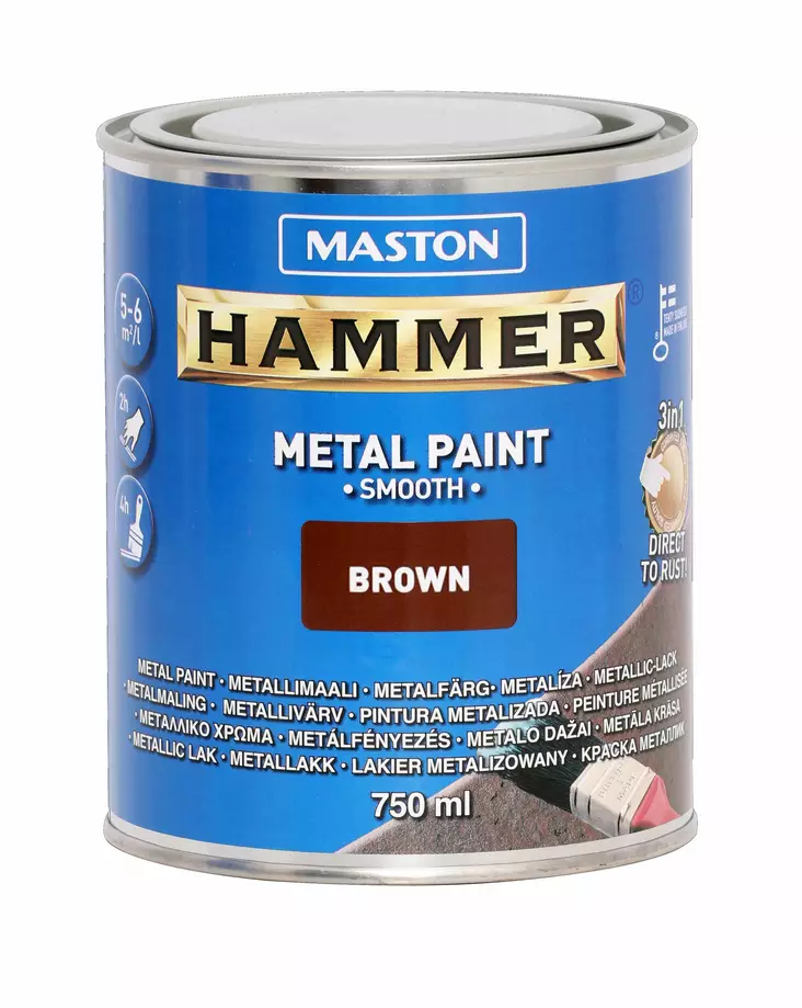 Maston Hammer Sileä Ruskea 750ml - Metallimaalit - 6412490012106 - 2