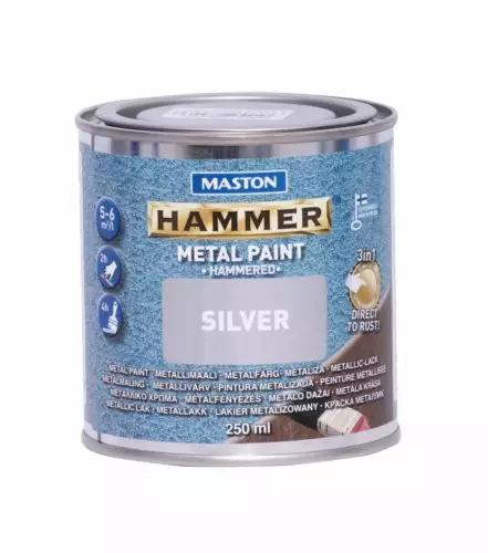 Maston Hammer Vasaralakka Hopea 250ml - Metallimaalit - 6412498870036 - 1