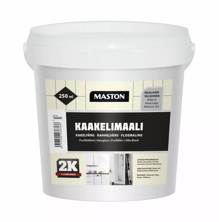 Maston Kaakelimaali maalarinvalkea 250ml - Kaakelimaalit - 6412490038366 - 2