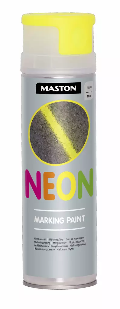 Maston Neon merkkausväri keltainen 500ml - Spraymaalit - 6412490004606 - 2