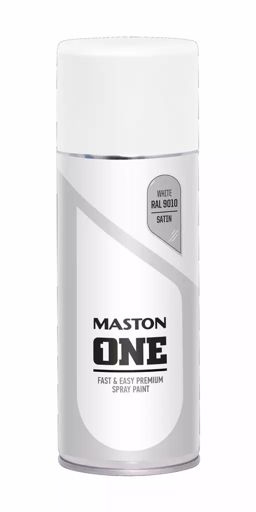 Maston ONE satiini valkoinen 400ml - Maalit - 6412490023126 - 2