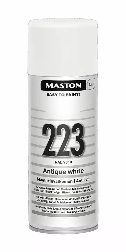 Maston Spraymaali 100- Maalarinvalkoinen 223 400ml - Spraymaalit - 6412491002236 - 3