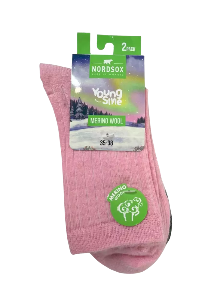 Merinovillasukat 2-pack 35-38 - Lasten sukat - 6438159719346 - 1