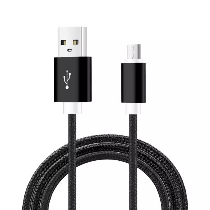Mobia punottu kaapeli usb-c, 2m musta - Puhelintarvikkeet ja laturit - 6430076520746 - 1
