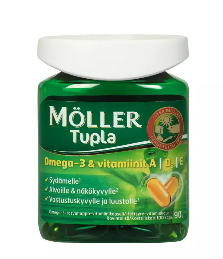 Möller Tupla Omega-3 100kaps 90g - Rasvahapot - 7070866015176 - 1