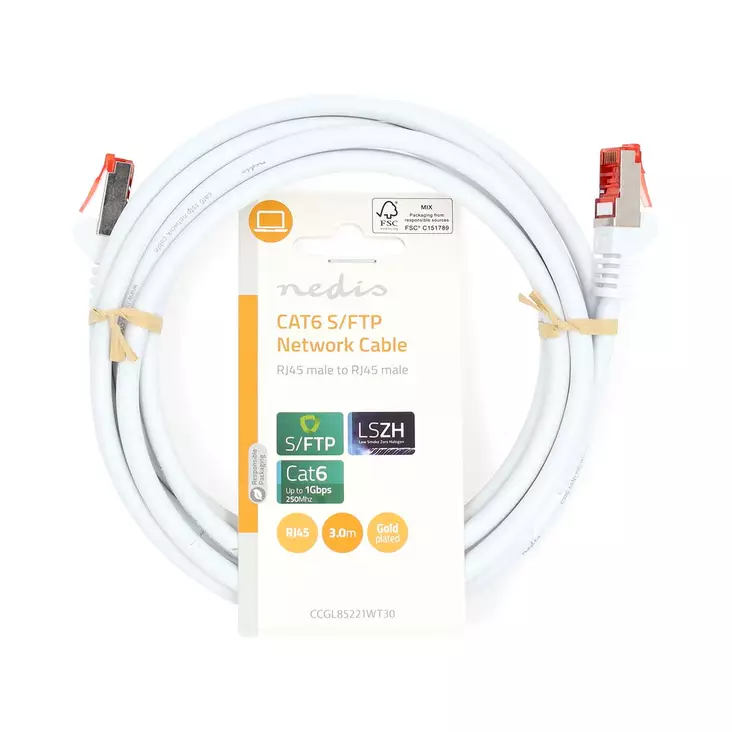 Nedis Cat 6 verkkokaapeli 3m - Verkkokaapelit - 5412810423996 - 1
