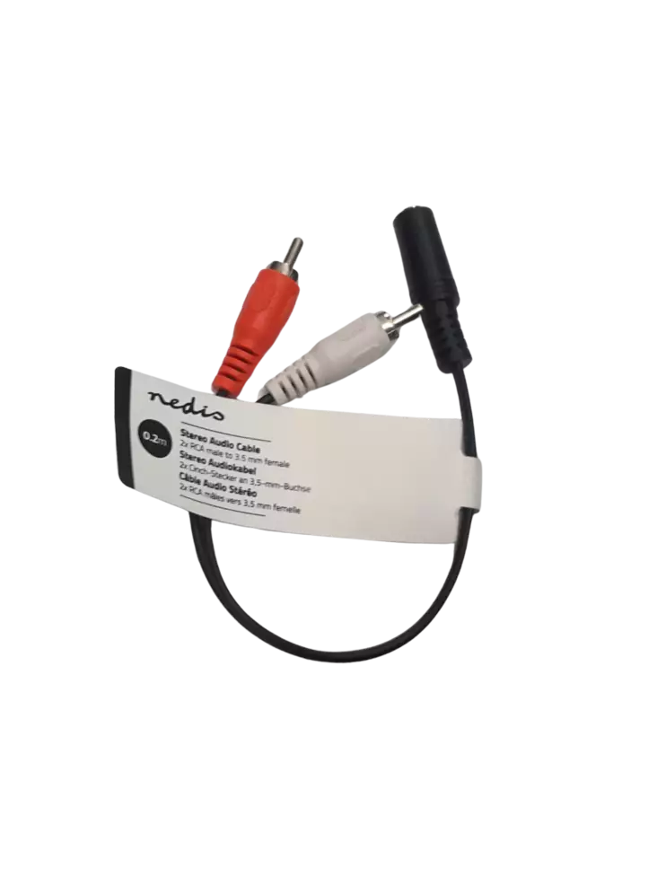 Nedis stereoäänikaapeli 2xRCA U-3,5mm N - Audiokaapelit - 5412810324606 - 1
