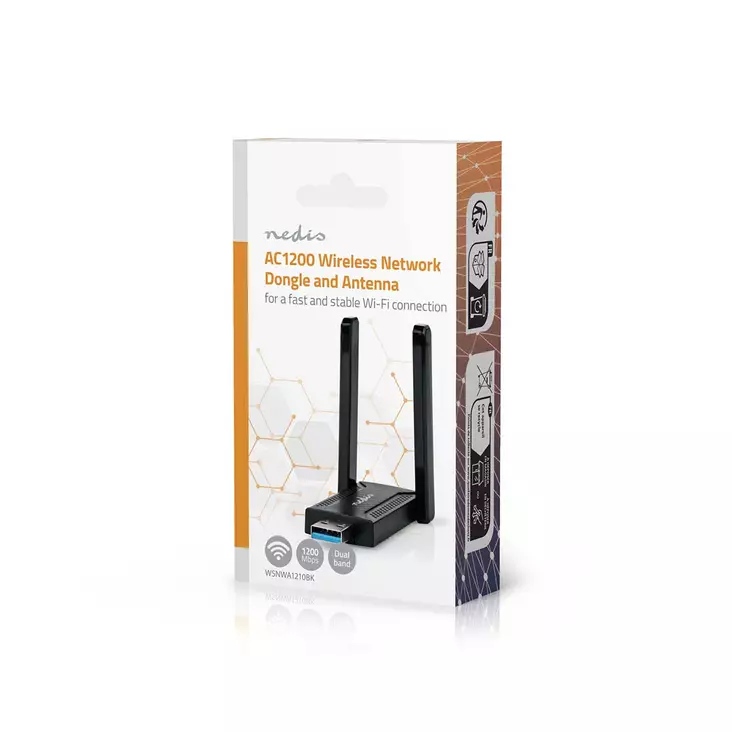 Nedis WLAN verkkosovit. 2.4/5GHZ USB3.0 - Muut tietokonetarvikkeet - 5412810438266 - 1