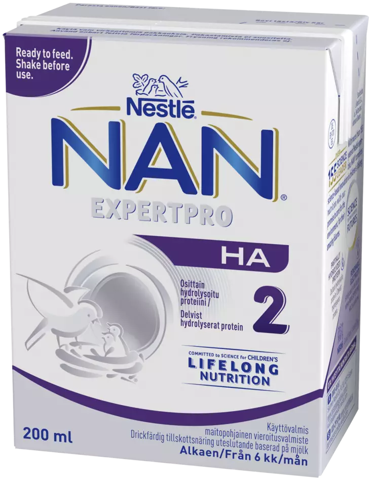 Nestle vieroitusvalmiste H.A.2 200ML - Äidinmaidonkorvikkeet - 7613034824356 - 1