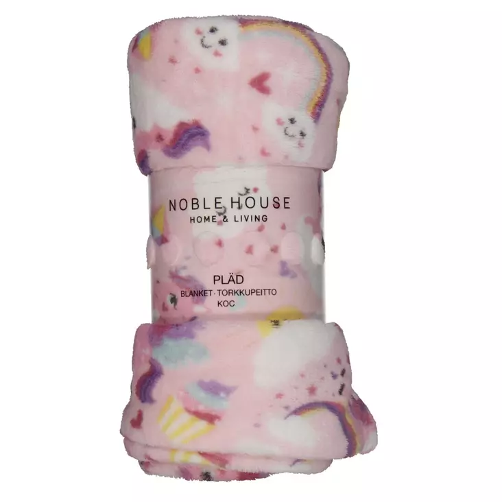 Noble House Yksisarvinen Fleecepeitto 125x150 cm - Viltit - 7318161544466 - 1