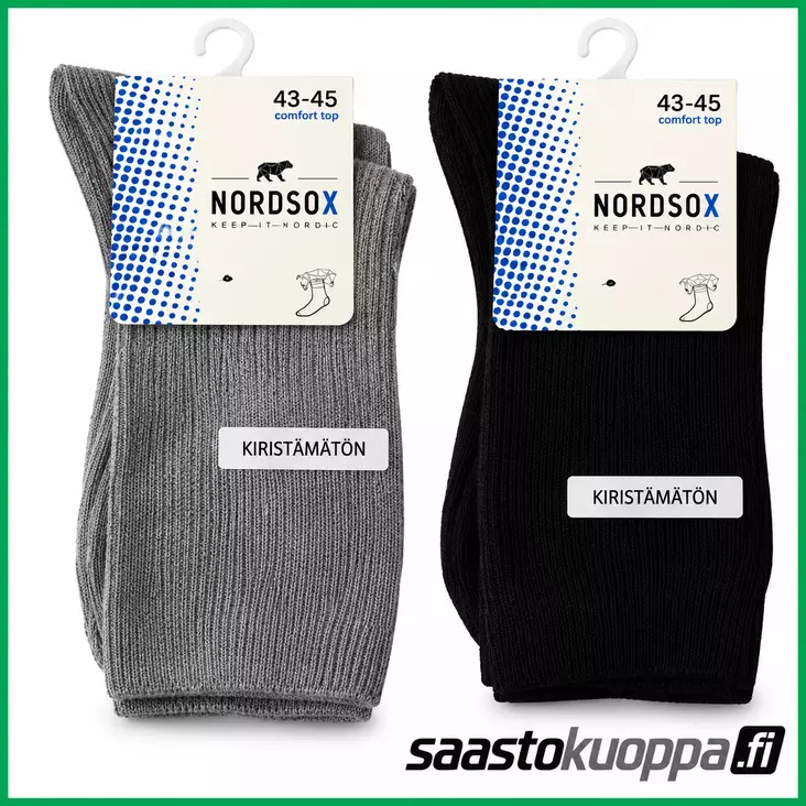 Nordsox soft bamboo sukat black 41-45 - Miesten sukat - 6438159071796 - 1