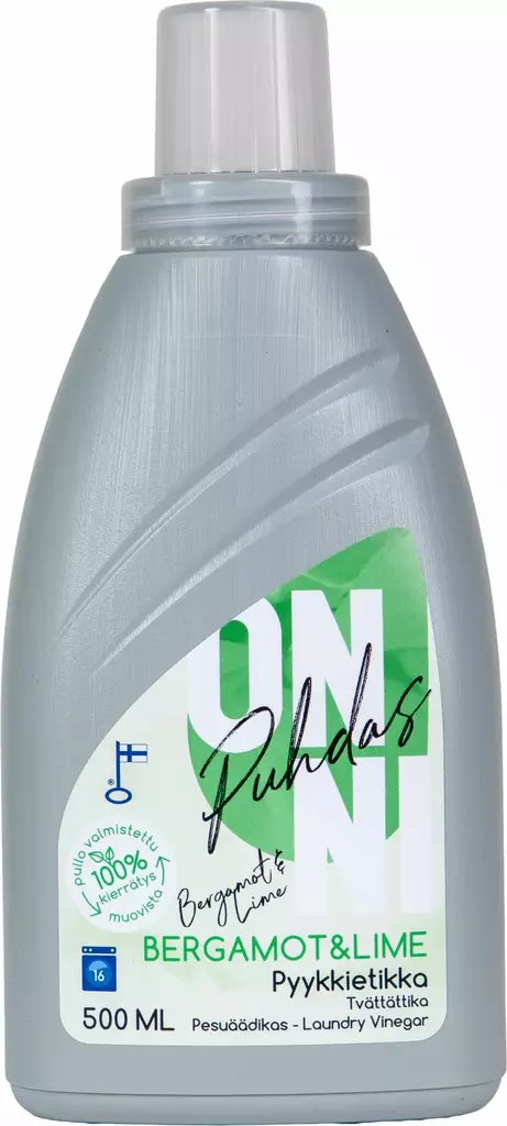 Onni pyykkietikka 500ml Bergamot-Lime - Pyykinpesu- ja huuhteluaineet - 6419642226206 - 1