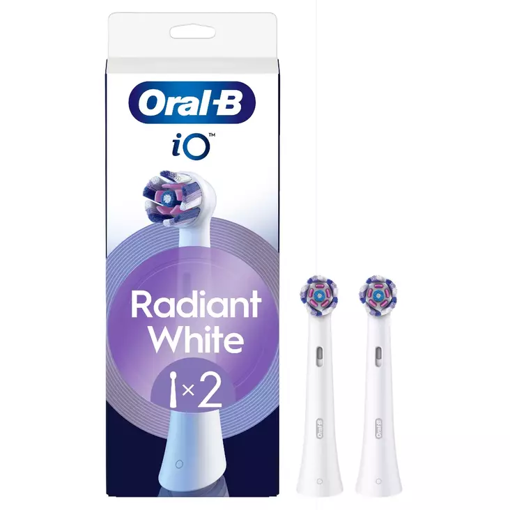 Oral-B iO Radiant White vaihtoharja 2kpl - Sähköhammasharjojen vaihtopäät - 8700216373906 - 1