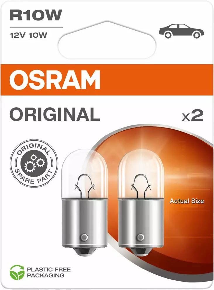Osram R10W 2kpl - Halogen ajovalot ja polttimot - 4062172396066 - 1