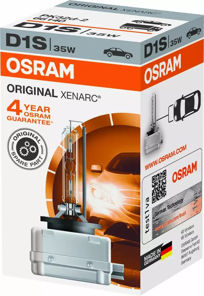 Osram Original Xenarc xenon D1S polttimo 35W 85W 4150K - Xenon polttimot - 4008321184276 - 1