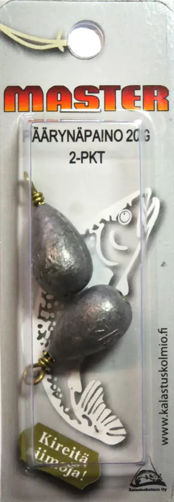 Päärynäpaino master 20g - Perukkeet, lukot, koukut ja painot - 6416473140916 - 1