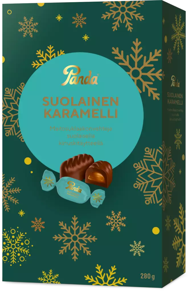 Panda Karamellimaitosuklaakonv. 280g - Joulumakeiset - 6412500027816 - 1