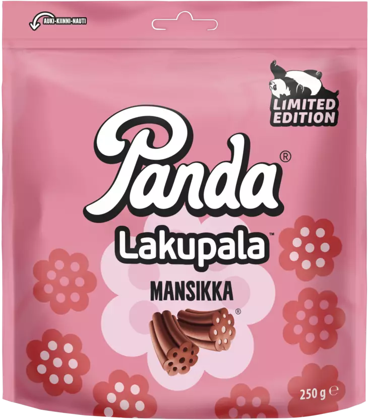 Panda lakupala mansikka 250g - Karkit - 6412500042246 - 1
